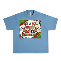 Pebble Blue just a girl who loves reindeer Urban Heavy Tee - CowGirlArtShop