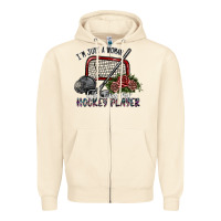 Sandshell i'm just a woman who loves her hockey player Zipper Hoodie - SublimationCraftShop