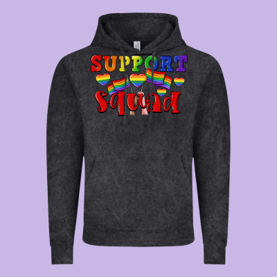 Support Squad Pride Vintage Hoodie Designed By Cowgirlartshop
