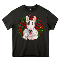 Asphalt Christmas Bull Terrier Heavy Core Tee - RanaPortraitStore