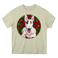 Mossy Christmas Bull Terrier Heavy Core Tee - RanaPortraitStore