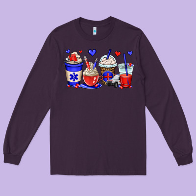 Emt Emergency Medical Technician Coffee Cups Long Sleeve Tee Designed By Oliviacreatesart