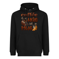 Black coffee is a hug in a mug Heavyweight Hoodie - BarkalooDesign