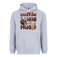 Heather Grey coffee is a hug in a mug Heavyweight Hoodie - BarkalooDesign