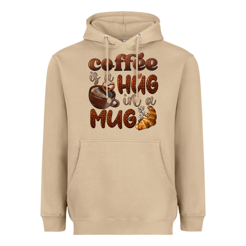 Coffee Is A Hug In A Mug Heavyweight Hoodie by BarkalooDesign | Teevron