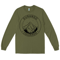 Army Green Durango Mountain City - Colorado State Souvenir Gift Long Sleeve Tee - trangStudio