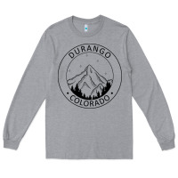 Heather Grey Durango Mountain City - Colorado State Souvenir Gift Long Sleeve Tee - trangStudio