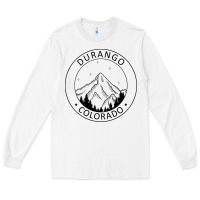 White Durango Mountain City - Colorado State Souvenir Gift Long Sleeve Tee - trangStudio