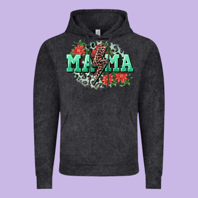 Mama Rock Lightning Bolt Mother's Day Vintage Hoodie Designed By Cowgirlartshop