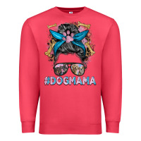 Cardinal dog mama messy bun Premium Sweatshirt - BarkalooDesign