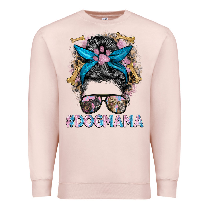 Dog Mama Messy Bun Premium Sweatshirt by BarkalooDesign | Teevron
