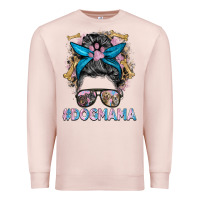 Pale Pink dog mama messy bun Premium Sweatshirt - BarkalooDesign