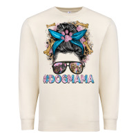 Sandshell dog mama messy bun Premium Sweatshirt - BarkalooDesign