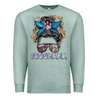 Seafoam dog mama messy bun Premium Sweatshirt - BarkalooDesign