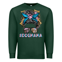 Sports Green dog mama messy bun Premium Sweatshirt - BarkalooDesign