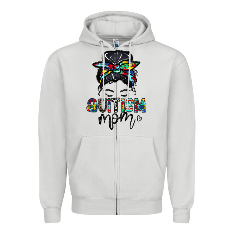 Autism Mom Zipper Hoodie by CowhideDigitalArt | Teevron