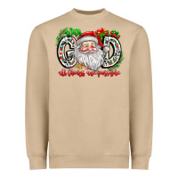 Mushroom with god all things are possible santa Heavyweight Sweatshirt - CowhideDigitalArt