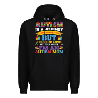 Black lil autism mom Premium Hoodie - CowhideDigitalArt