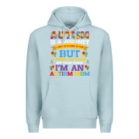 Blue Mist lil autism mom Premium Hoodie - CowhideDigitalArt