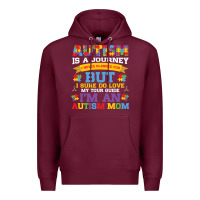Burgundy lil autism mom Premium Hoodie - CowhideDigitalArt