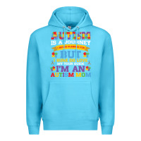 Ocean Blue lil autism mom Premium Hoodie - CowhideDigitalArt