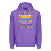 Purple lil autism mom Premium Hoodie - CowhideDigitalArt