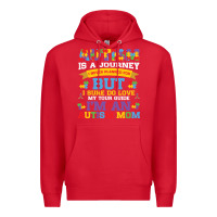 Red lil autism mom Premium Hoodie - CowhideDigitalArt