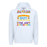 White lil autism mom Premium Hoodie - CowhideDigitalArt