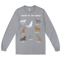 Heather Grey Wolves Of The World Educational Wolf Gift Long Sleeve Tee - trangStudio