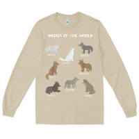 Mushroom Wolves Of The World Educational Wolf Gift Long Sleeve Tee - trangStudio