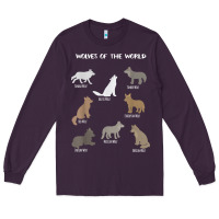 Plum Wolves Of The World Educational Wolf Gift Long Sleeve Tee - trangStudio