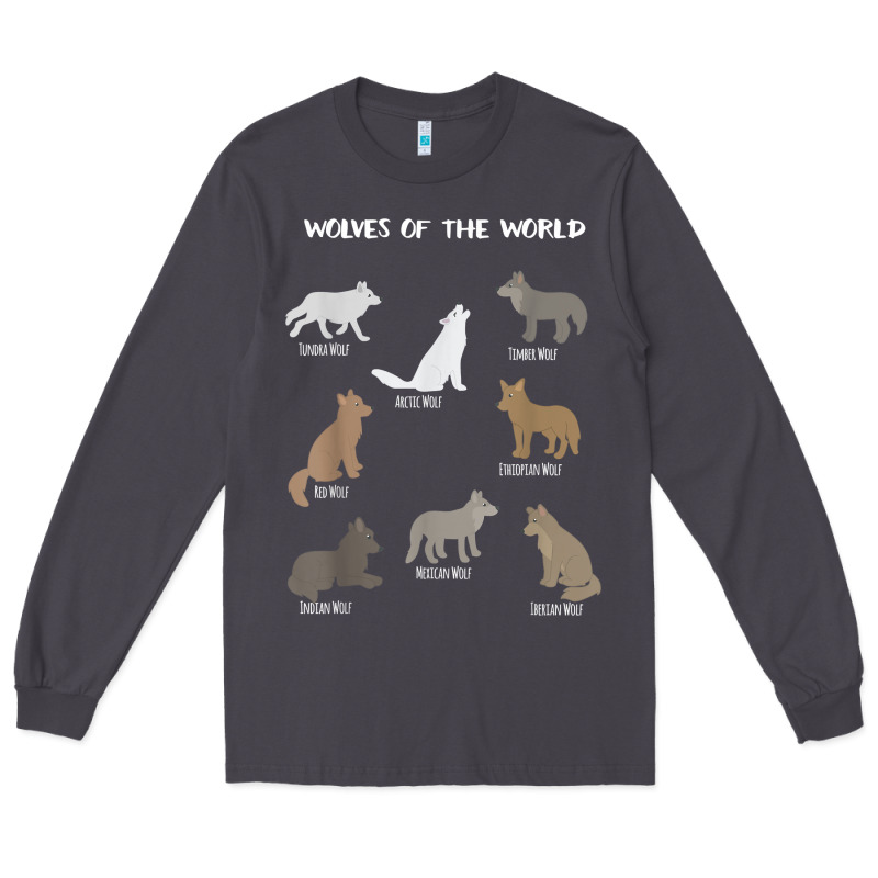 Wolves Of The World Educational Wolf Gift Long Sleeve Tee by trangStudio | Teevron