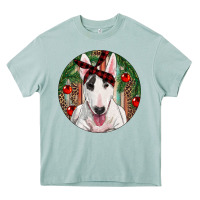 Arona Christmas Bull Terrier Heavy Core Tee - RanaPortraitStore