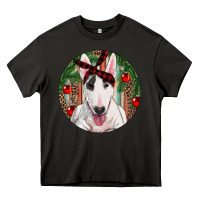 Asphalt Christmas Bull Terrier Heavy Core Tee - RanaPortraitStore