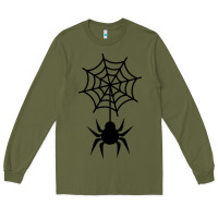 Army Green spider t  shirt spider with web 17971797 Long Sleeve Tee - trangStudio