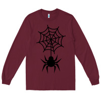 Burgundy spider t  shirt spider with web 17971797 Long Sleeve Tee - trangStudio