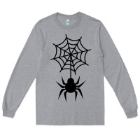 Heather Grey spider t  shirt spider with web 17971797 Long Sleeve Tee - trangStudio