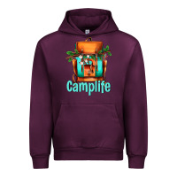 Mauve Wine camp life camp backpack Urban Hoodie - AdoDesignShop