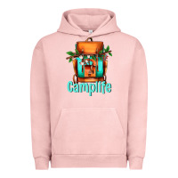 Pigment Salmon camp life camp backpack Urban Hoodie - AdoDesignShop