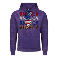 Cloud Purple America with lightning bold Vintage Hoodie - CowGirlArtShop