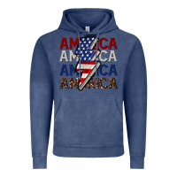 Vintage Denim America with lightning bold Vintage Hoodie - CowGirlArtShop