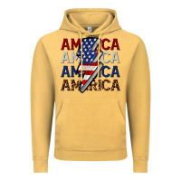 Vintage Mustard America with lightning bold Vintage Hoodie - CowGirlArtShop
