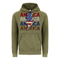 Vintage Olive America with lightning bold Vintage Hoodie - CowGirlArtShop