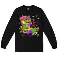 Black louisiana map mardi gras olivia Long Sleeve Tee - OliviaCreatesArt