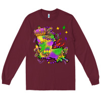 Burgundy louisiana map mardi gras olivia Long Sleeve Tee - OliviaCreatesArt