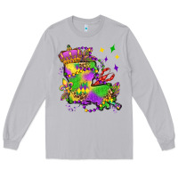 Moon Dust louisiana map mardi gras olivia Long Sleeve Tee - OliviaCreatesArt