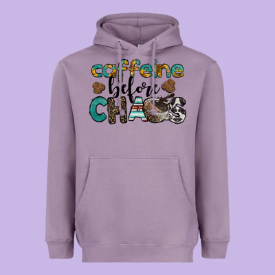 Western Caffeine Before Chaos Heavyweight Hoodie Designed By Barkaloodesign