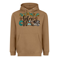 Toasted Coconut western caffeine before chaos Heavyweight Hoodie - BarkalooDesign
