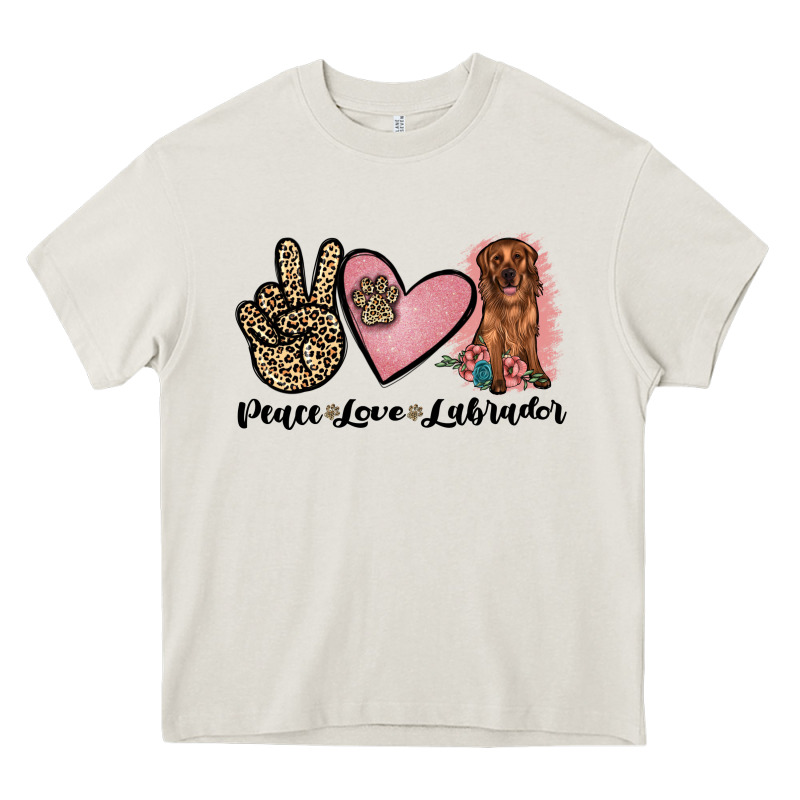 Peace Love Labrador Heavy Core Tee by JahusDesignShop | Teevron