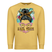 Antique Gold nail tech life messy bun Premium Sweatshirt - BarkalooDesign